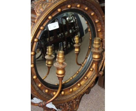 GILT WALL MIRROR
with fitted light