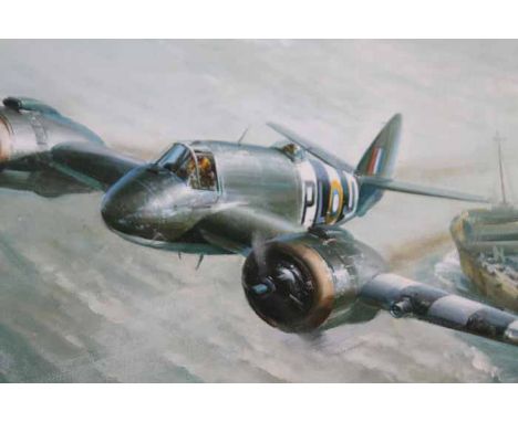 LIMITED EDITION PRINT OF STRIKE WING ATTACK BY FRANK WOOTTON 
numbered 128 of 850 copies, signed in pencil by the artist and 