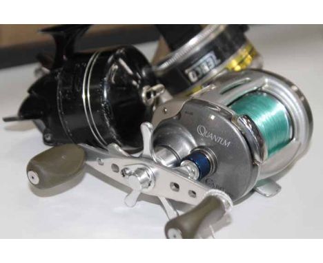 THREE FISHING REELS
Daiwa 9700A, Zebco 33, Quantum Magnum ceramic drag (3) 