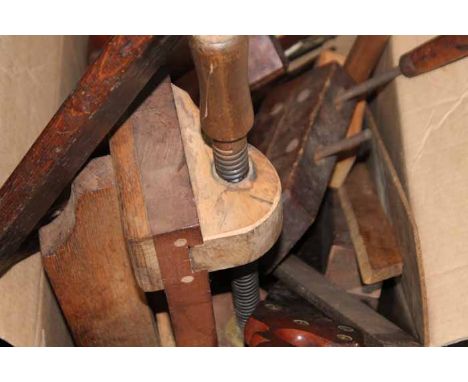 LOT OF VINTAGE TOOLS
including saw, mallet, file, planes, etc 
