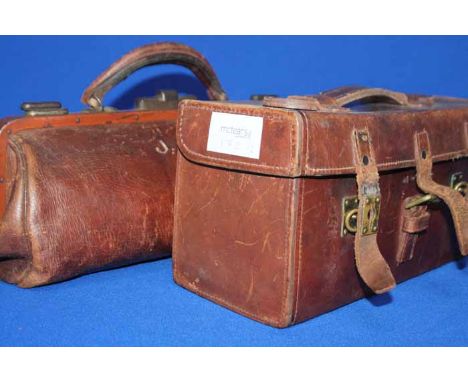 SMALL VINTAGE LEATHER DOCTORS BAG
together with one other