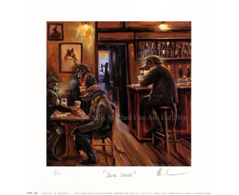 Mick Cawston Limited Edition Print "Dark Deeds" Number 2/500  8.5"x 8.5" Unframed Signed and numbered by Mick in Excellent Co