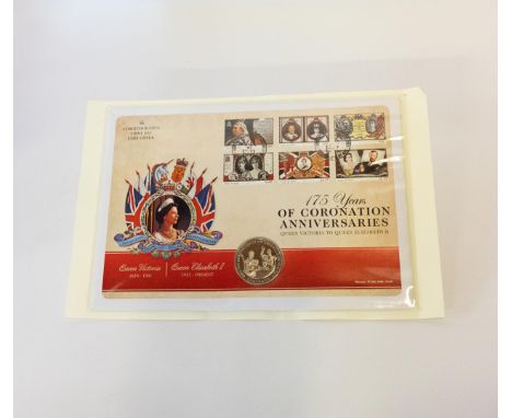 Queen Victoria 1838-1901 &amp; Queen Elizabeth II First Day Coin Cover - Shipping Group A