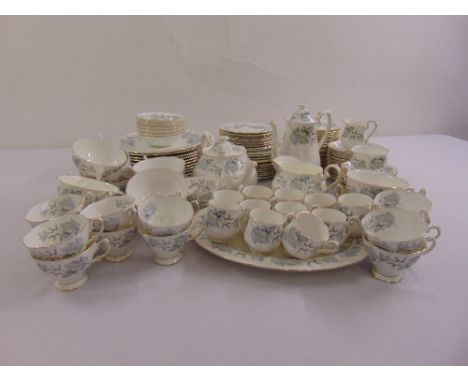 Royal Albert Silver Maple dinner service to include plates, bowls, teapot, coffee pot, cups and saucers  (127)