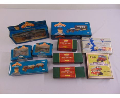 A quantity of Corgi diecast to include Dibnahs Choice Limited edition, Post Office, Barton buses and Routemasters in Exile (9