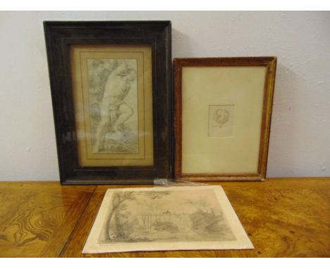 Three old master drawings, two in frames