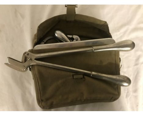 An original Royal Army Medical Corps. WWII 1942 surgeon's kit in a bag
