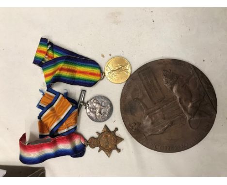 A WWII Trio; together with a death plaque to 18819 PTE A. C. Vanneear Bedf R.