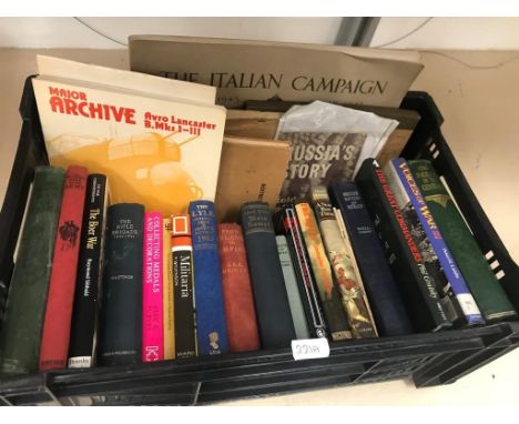 WWII 25 PDR manuals, Italy magazine, Small Arms Manual; together with books on the war