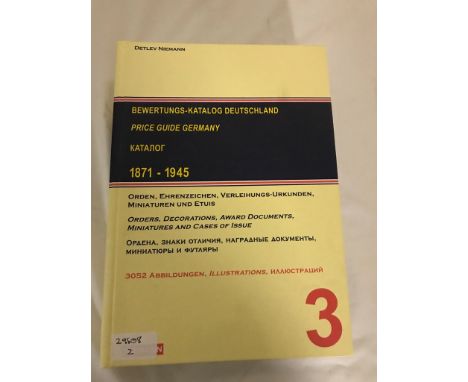 A book: Price Guide, Germany 1871-1945: Medals Guide List