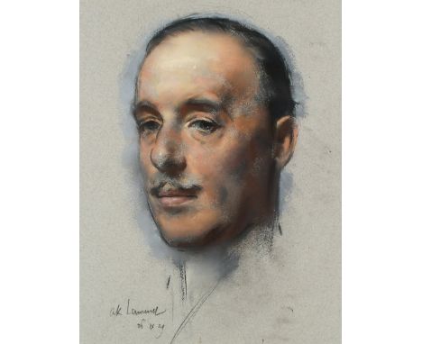 ‡Alfred Kingsley Lawrence (1893-1975) Portrait study of Joseph Duveen, 1st Baron Duveen (1869-1939) Signed and dated ak Lawre