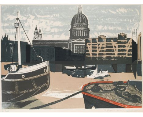 ‡Edward Bawden CBE, RA (1903-1989) St. Paul's With stamped signature and title, and inscribed To Gwyneth from (in pencil to m