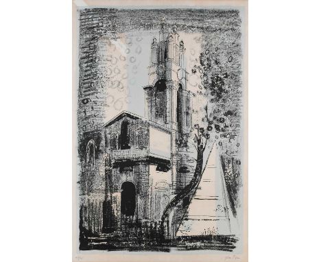 ‡John Piper CH (1903-1992) St Anne's, Limehouse, London: by Nicholas Hawksmoor (Levinson 141) Signed and numbered 48/70 John 