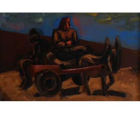 ‡Josef Herman OBE, RA (Polish 1911-2000) The Cockle Gatherers Oil on canvas 38.5 x 55cm Provenance Roland, Browse and Delbanc