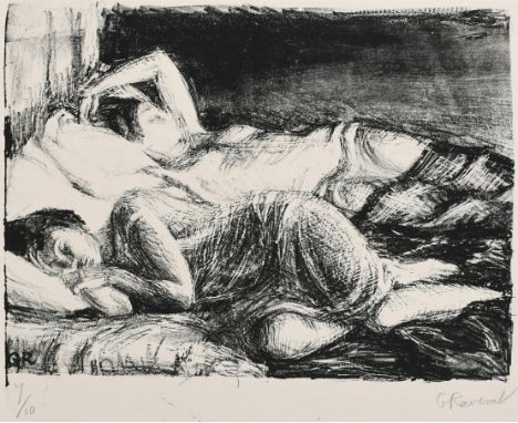‡Gwen Raverat (1885-1957) Sleepers Signed and numbered 7/10 G Raverat (in pencil to margin) Lithograph 27.4 x 30.4 (sheet) Un