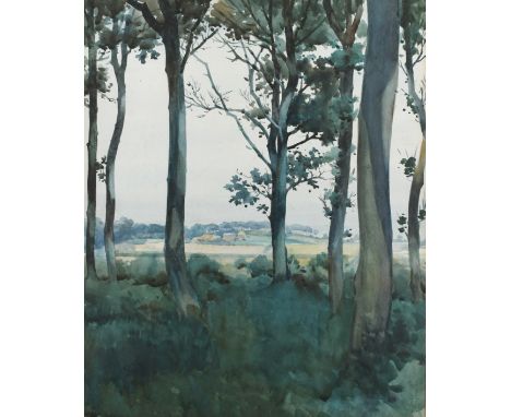 Reginald Percy Gossop (1856-1951) Wooded landscape at Aldeburgh Signed, dated and inscribed Aldeburgh 1900 R P Gossop (in pen