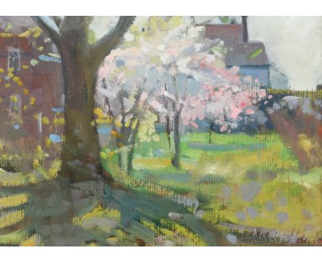‡Richard Pikesley RWS, NEAC (b.1951) Trees against the light, Stanmore Common Oil on linen laid on panel 15 x 20.4cm Provenan