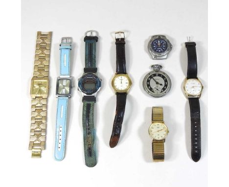 A collection of pocket and wristwatches, to include Smiths, Timex and Accurist