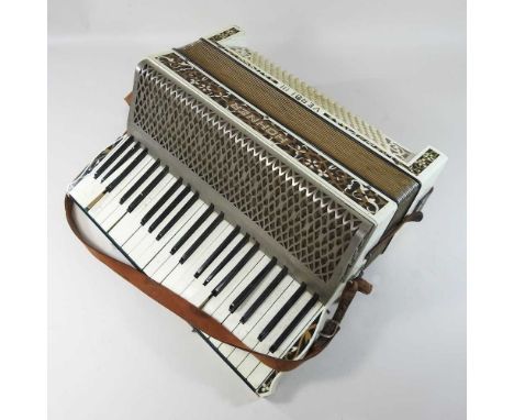A Hohner Verdi III piano accordion47cmCondition report: Very dirty and worn, but appears to work ok.