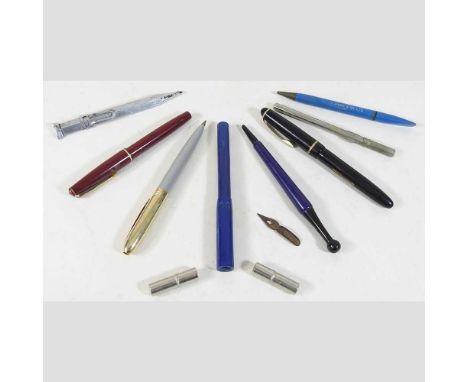 A collection of vintage pens, to include Parker, Rexard and Osmiroid