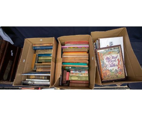 A collection of early to mid 20th Century books to include children's books, world books, novels, Arthur Rackham books, vinta