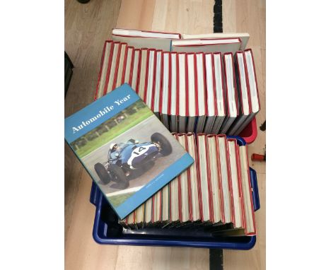AUTOMOBILE YEAR. An unbroken run of Nos. 7 to 41 inclusive, i.e. 1959/60 to 1993/94, hardcovers with dust-jackets, plus one s