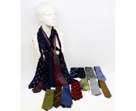 A&nbsp; collection of mid 20th Century gent ties to include Tootal/Liberty and vintage cricket ties along with a 1980s manneq