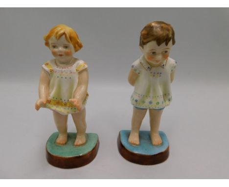Two Royal Worcester figurines, one "Joan" modelled by F.G. Doughty, no. 2915, other "Tommy", by same artist, no. 2913. (2) Sl