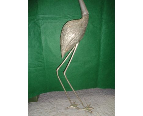 White base metal Stork Vintage , good overall condition , minor tarnishing