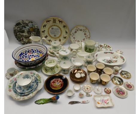A collection of mixed china and porcelain items to include Royal Antionette Crown Derby, Gray's pottery, Limoges, Carlton war