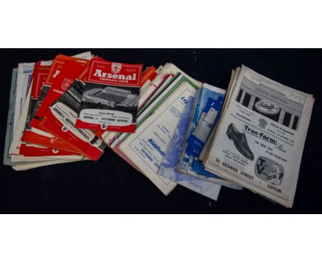 A collection of football programs, all London clubs, dating from 1936-1960s to include West Ham, Arsenal, Tottenham, Queens P