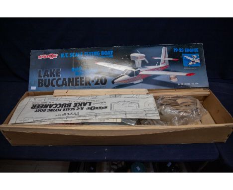 O K model co Ltd:- pilot R/C scale flying boat, Lake Buccaneer - 20, complete in box.