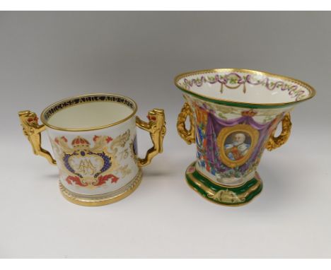 A Copeland limited edition (35/100) twin handled vase commissioned by Thomas Goode, to commemorate the death of Edward VII, o