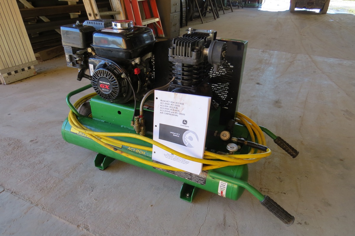 John Deere Model AC18GH WheelBarrow Style Contractor's Portable Air