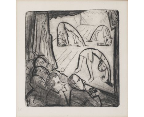 Expressionismus - - Martel Schwichtenberg.  (1896 Hannover - 1945 Sulzberg in Baden). Set aus 2 Graphiken. Zwei Radierungen j