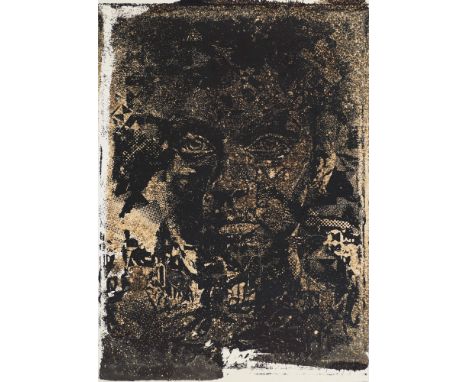Zeitgenössische Kunst - Street Art - - Vhils (Alexandre Farto).  (1987 Lissabon). Amorphous. 2019. Serigraphie überarbeitet m