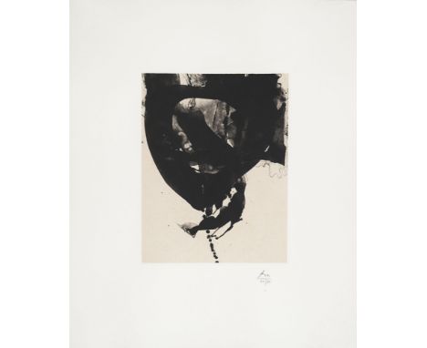 Abstrakter Expressionismus - - Robert Motherwell.  (1915 Aberdeen/Washington - 1991 Greenwich Village). o.T. (Aus der Suite "