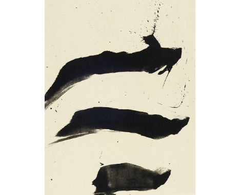 Abstrakter Expressionismus - - Robert Motherwell.  (1915 Aberdeen/Washington - 1991 Greenwich Village). Untitled (aus: Tres P