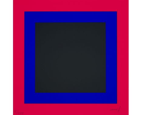 Konkrete Kunst Aurélie Nemours (1910 Paris - 2005 ebd.)Tournoi. 1996. Farbserigraphie auf glattem Papier. 22,5 x 22,5 cm (22,
