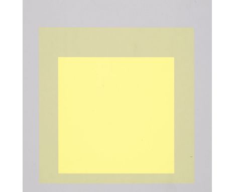 Konkrete Kunst Josef Albers (1888 Bottrop - 1976 New Haven)o.T. 1970. Farbserigraphie auf leichtem Karton. 20 x 19,7 cm (22 x