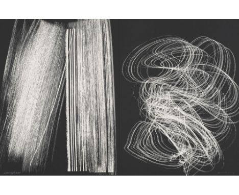 Informel - - Hans Hartung.  (1904 Leipzig - 1989 Antibes). Farandole. 1971. Lithographie auf leichtem Karton. 49 x 74 cm (49 
