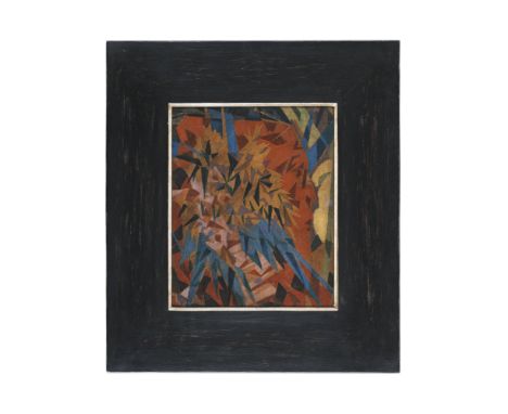 Expressionismus - - Moriz Melzer.  (1877 Albendorf - 1966 Berlin). Komposition 2. 1919/1920. Farbmonotypie auf Transparentpap