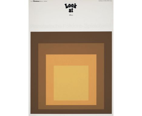 Konkrete Kunst - - nach Josef Albers u.a..  (1888 Bottrop - 1976 New Haven). Set aus 3 Graphiken der Reihe "Look at" der Gale