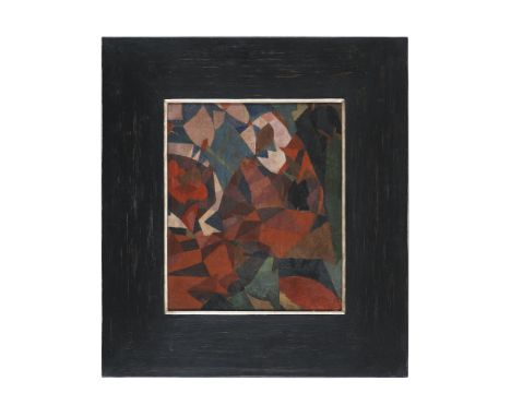 Expressionismus - - Moriz Melzer.  (1877 Albendorf - 1966 Berlin). Komposition 3. 1919/1920. Farbmonotypie auf Transparentpap