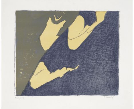Maria Lassnig.  (1919 Kappel am Krappfeld - 2014 Wien). Tag &amp; Nachtgedanken. 1991. Farblithographie auf BFK Rives. 38,5 x