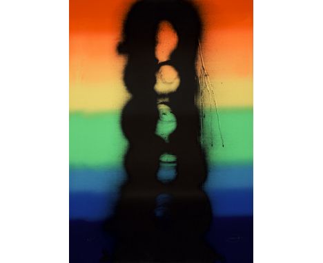 ZERO - - Otto Piene.  (1928 Laasphe/Westf. - 2014 Berlin). o.T. (Schwarze Walze.) 1973. Farbserigraphie auf leichtem Karton. 