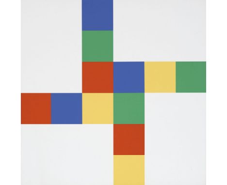 Konkrete Kunst Richard Paul Lohse (1902 - 1988 Zürich)o.T. 1970. Farbserigraphie auf glattem Karton. 60 x 60 cm. Verso signie