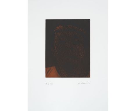 Wiener Aktionismus - - Arnulf Rainer.  (1929 Baden b. Wien -  lebt in Wien). Kopfschmerz. 2001. Farbradierung über Offset auf