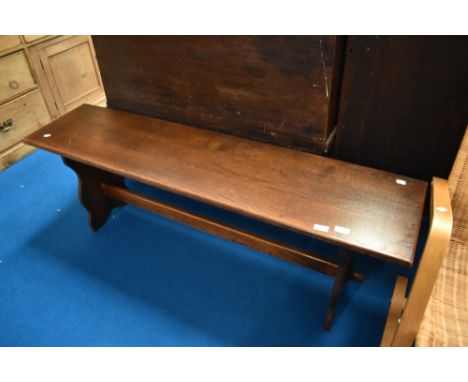 A traditional oak form style bench, approx. 137 x 33cm