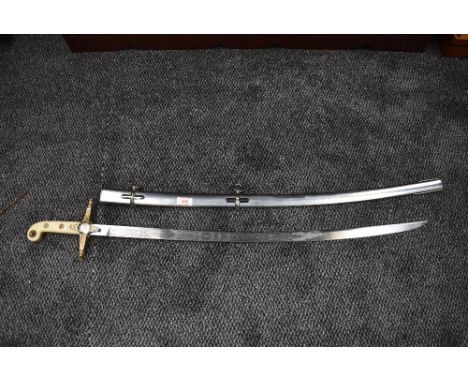 A Elizabeth II (20th Century) 1831 pattern General Officers Mameluke Sword by Wilkinson having ivorine grip, gilt cross guard